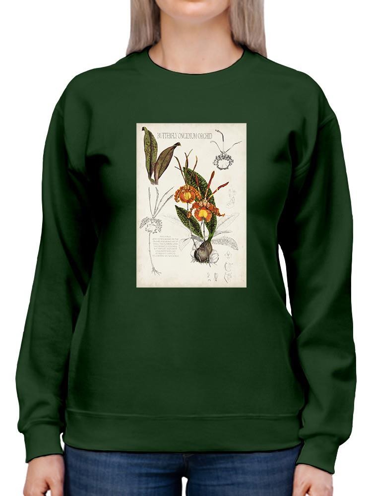 Orchid Field Notes Iv. Sweatshirt -Naomi McCavitt Designs