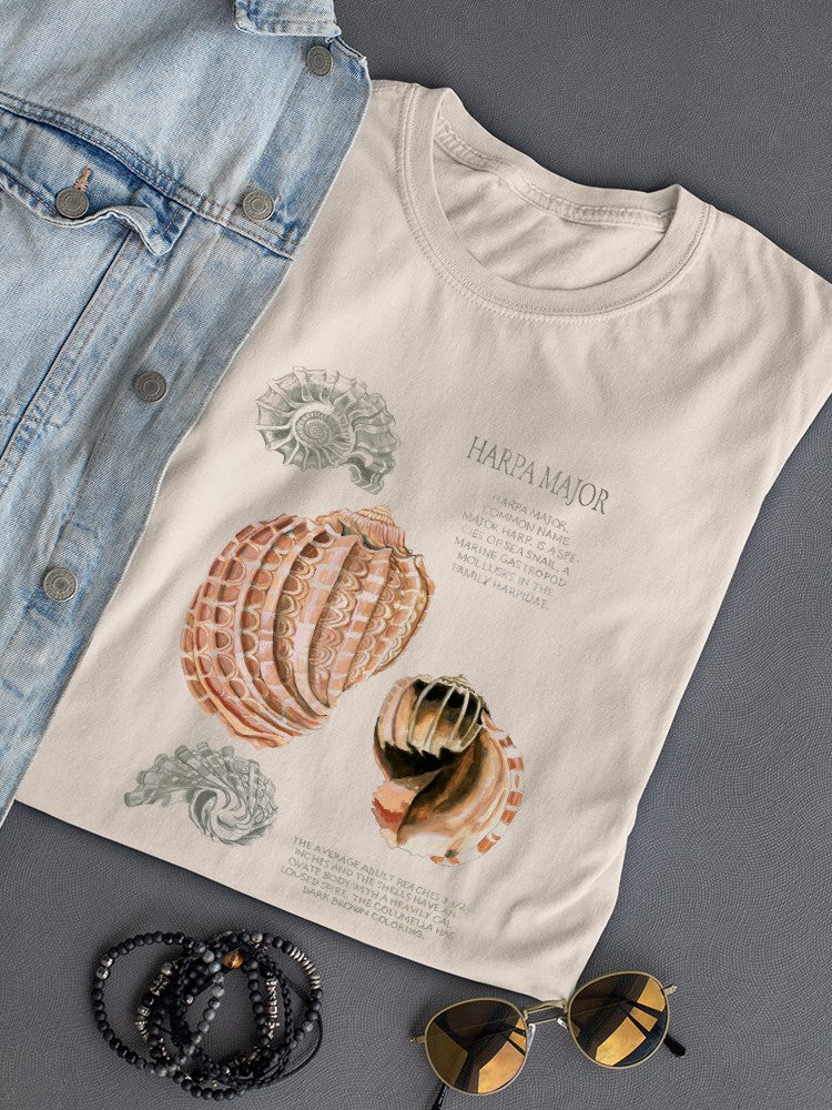 Seashell Field Notes Ii T-shirt -Naomi McCavitt Designs