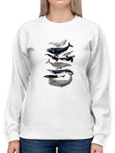 Whale Displa. I Sweatshirt -Naomi McCavitt Designs