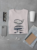 Whale Display Ii. T-shirt -Naomi McCavitt Designs