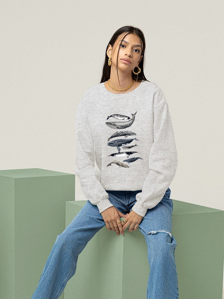 Whale Display Ii. Sweatshirt -Naomi McCavitt Designs