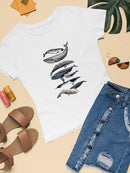 Whale Display Ii. T-shirt -Naomi McCavitt Designs
