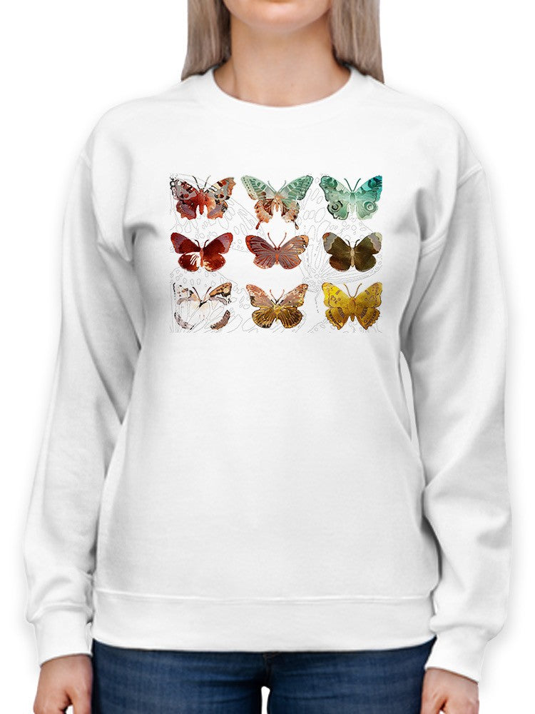Custom Butterflies In Set Sweatshirt -Sisa Jasper Designs