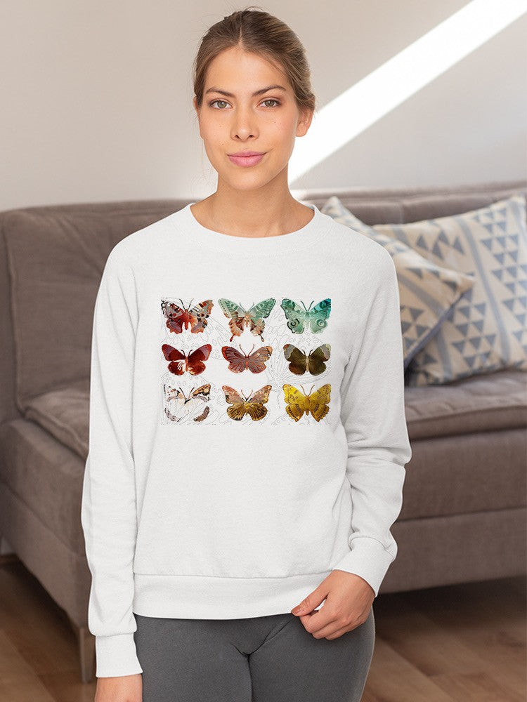 Custom Butterflies In Set Sweatshirt -Sisa Jasper Designs