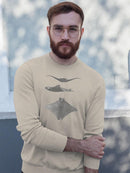 Grey-Scale Stingrays Ii. Sweatshirt -Studio W Designs