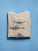 Grey-Scale Stingrays Ii. Sweatshirt -Studio W Designs