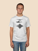 Grey-Scale Stingrays Ii. T-shirt -Studio W Designs