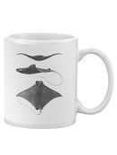 Grey-Scale Stingrays. Ii Mug -Studio W Designs