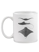 Grey-Scale Stingrays. Ii Mug -Studio W Designs