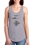 Grey-Scale Stingrays Ii. T-shirt -Studio W Designs