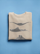 Grey-Scale Stingrays Ii. Sweatshirt -Studio W Designs