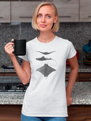 Grey-Scale Stingrays Ii. T-shirt -Studio W Designs