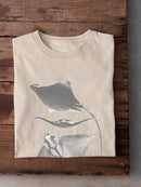 Grey-Scale Stingrays Iii. T-shirt -Studio W Designs