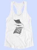 Grey-Scale Stingrays Iii. T-shirt -Studio W Designs