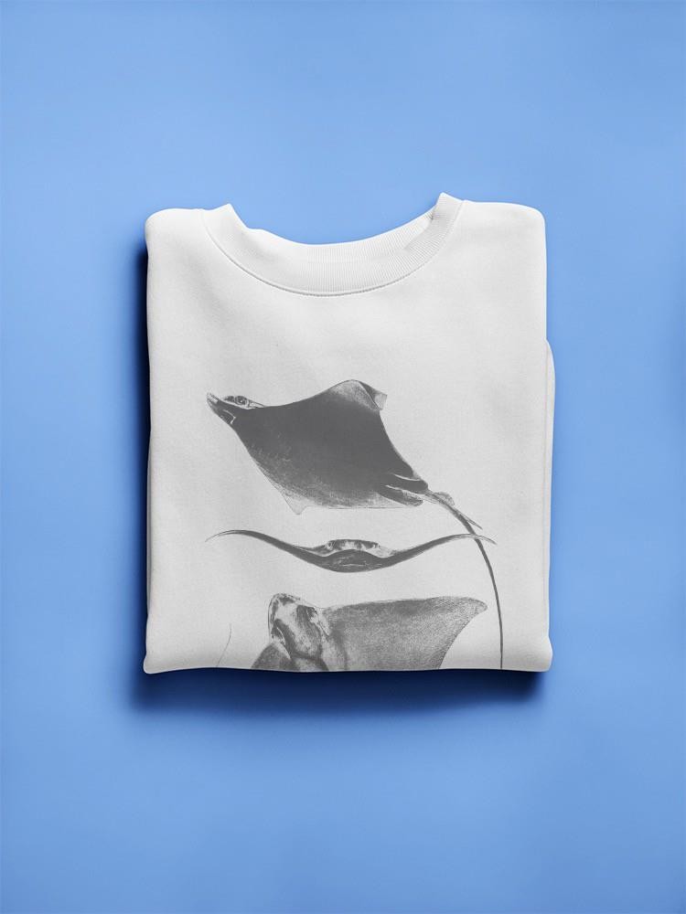 Grey-Scale Stingrays Iii. Sweatshirt -Studio W Designs