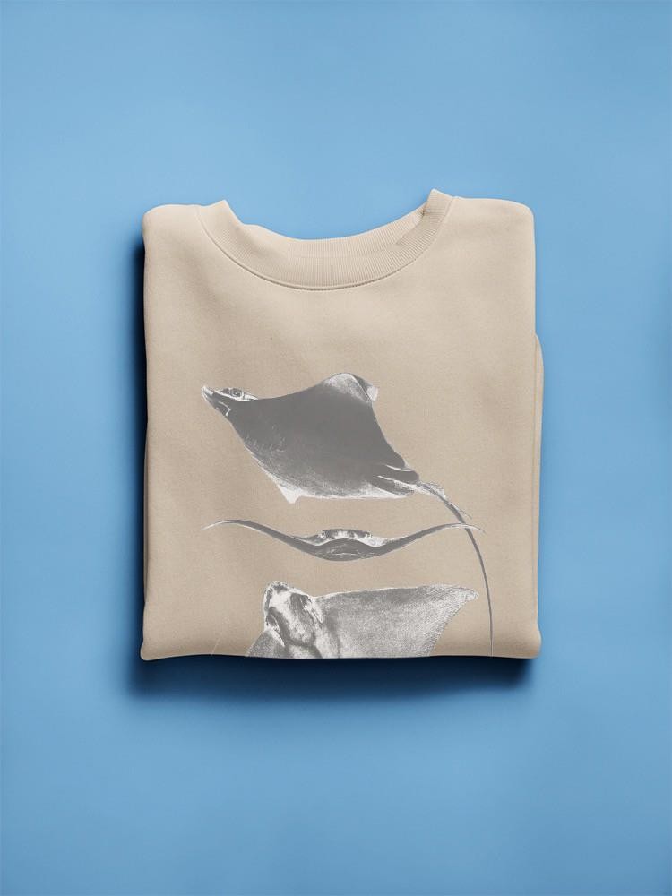 Grey-Scale Stingrays Iii. Sweatshirt -Studio W Designs