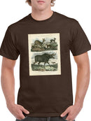 Deer And Moose T-shirt Men's -Sydenham Edwards Designs