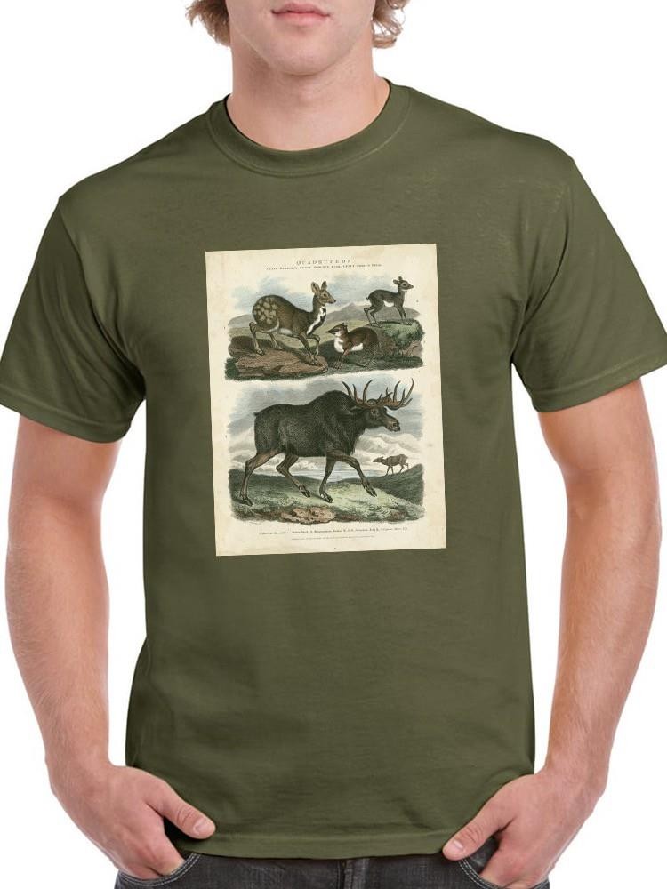 Deer And Moose T-shirt Men's -Sydenham Edwards Designs
