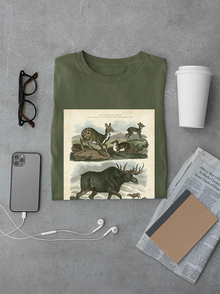 Deer And Moose T-shirt Men's -Sydenham Edwards Designs