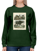 Deer And Moose Sweatshirt -Sydenham Edwards Designs