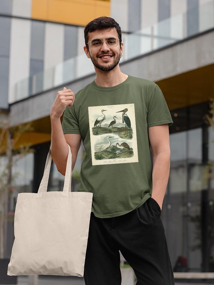 Heron And Crane T-shirt Men's -Sydenham Edwards Designs