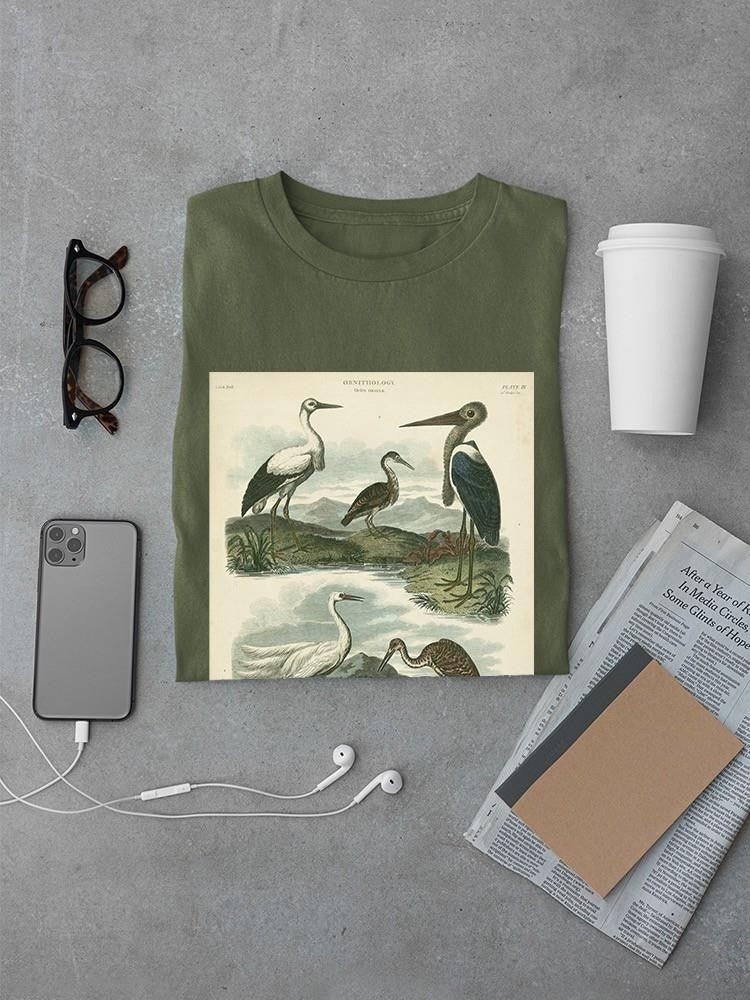 Heron And Crane T-shirt Men's -Sydenham Edwards Designs