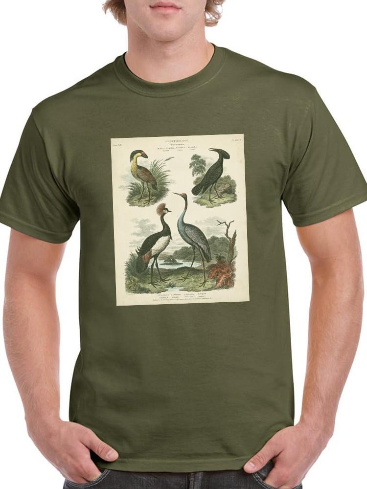 Heron And Crane Ii T-shirt Men's -Sydenham Edwards Designs