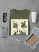 Heron And Crane Ii T-shirt Men's -Sydenham Edwards Designs