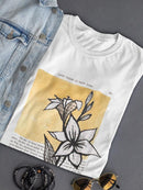 Floral Diary I T-shirt -Vanna Lam Designs