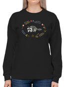Critter And Foliage Iv Sweatshirt -Victoria Barnes Designs