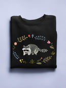 Critter And Foliage Iv Sweatshirt -Victoria Barnes Designs