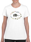 Critter And Foliage Iv T-shirt -Victoria Barnes Designs