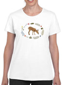 Critter And Foliage Iii T-shirt -Victoria Barnes Designs