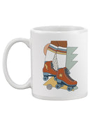 Let It Roll. Rollerskates Mug -Victoria Barnes Designs