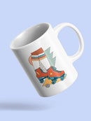 Let It Roll. Rollerskates Mug -Victoria Barnes Designs
