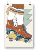 Let It Roll. Rollerskates Wall Art -Victoria Barnes Designs