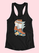 Let It Roll. Rollerskates T-shirt -Victoria Barnes Designs