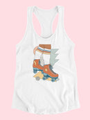 Let It Roll. Rollerskates T-shirt -Victoria Barnes Designs