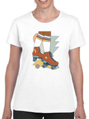 Let It Roll. Rollerskates T-shirt -Victoria Barnes Designs