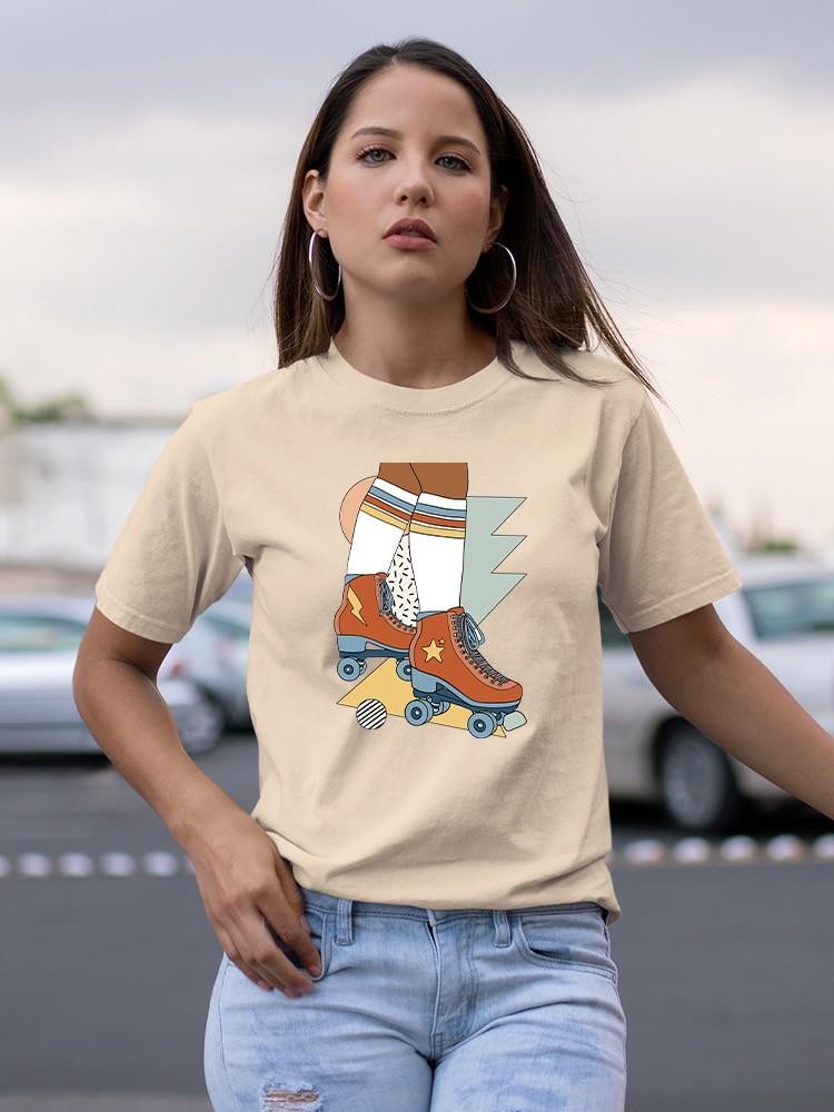 Let It Roll. Rollerskates T-shirt -Victoria Barnes Designs