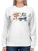Roll With It. Rollerskates Sweatshirt -Victoria Barnes Designs