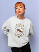 Critters And Foliage B Sweatshirt -Victoria Barnes Designs