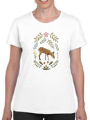 Critters And Foliage B T-shirt -Victoria Barnes Designs
