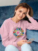 Colorful Christmas C. Sweatshirt -Victoria Barnes Designs