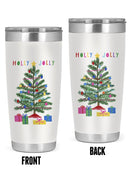 Colorful Christmas B Tumbler -Victoria Barnes Designs