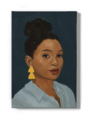 Figure In Yellow Earring Wall Art -Victoria Barnes Designs