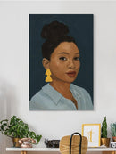 Figure In Yellow Earring Wall Art -Victoria Barnes Designs
