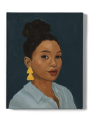 Figure In Yellow Earring Wall Art -Victoria Barnes Designs