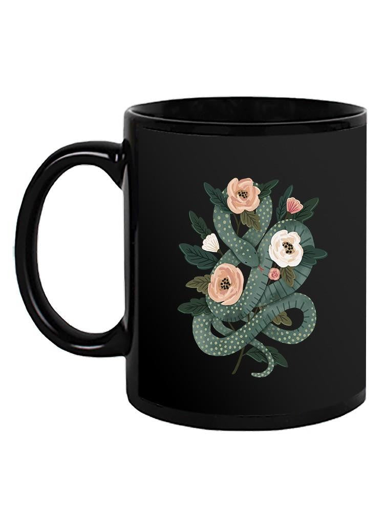 Flowers And Snake I. Mug -Victoria Barnes Designs