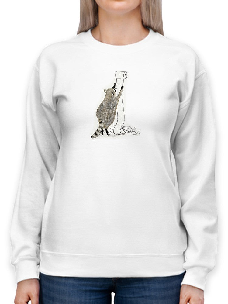 Rascally Raccoon Iv Sweatshirt -Victoria Barnes Designs